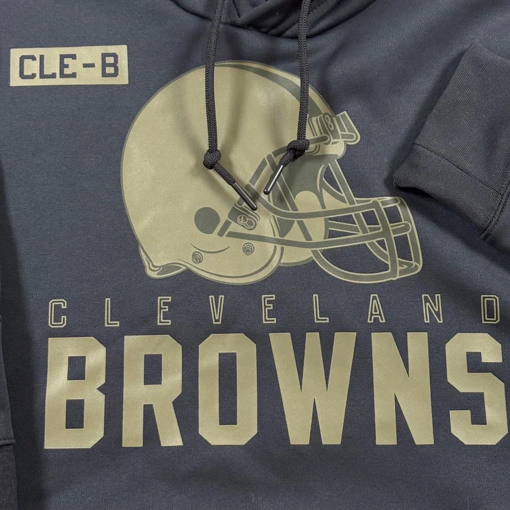 Nike Cleveland Browns Salute to Service Hoodie Mens XXL Dri-FIT NFL On-Field